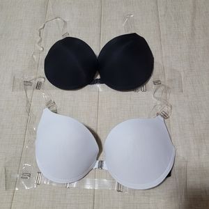 2 clear back bras